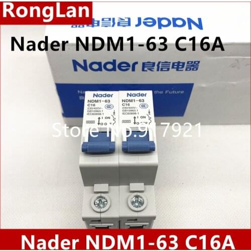 The letter Nader circuit breaker leakage protection air switch NDM1-63-C16A C16 series 1P16A unipolar miniature circuit breaker
