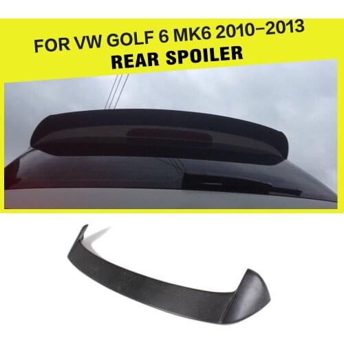 Carbon Fiber / FRP C Style Car Rear Roof Lip Spoiler Window Wing for Volkswagon VW Golf 6 VI MK6 2010 - 2013 Non GTI R