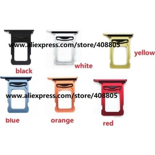 For iPhone XR Dual / Single Sim Card Reader Tray Adapter Slot Socket Holder With Waterproof Rubber Gasket 6 Colors For Choice