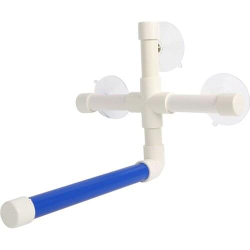 Pet Birds Wall Suction Cup Toys Paw Grinding Stand Shower Folding Perches Parrot Toys