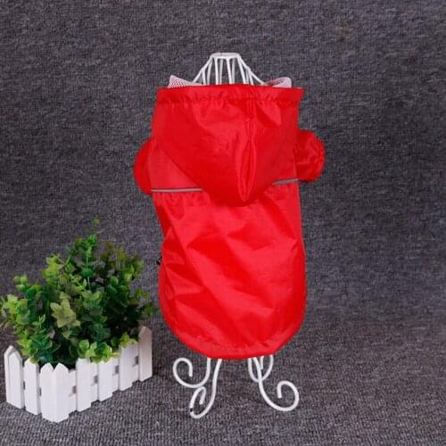 New Trend Hot Sale Dog Cat Clothes Raincoat PU Reflective Raincoat Teddy Bichon Pet Clothes Four Seasons Raincoat