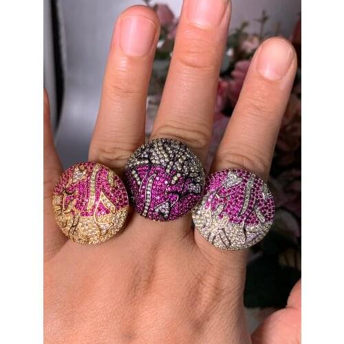 ACCKINxclusive Clouds Life Tree Colorful CZ Stacks Rings for Women Finger Rings Beads Charm Ring Bohemian Beach Jewelry 2019