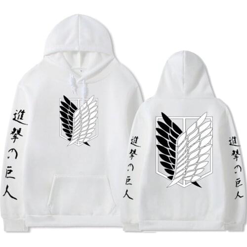 Boys Girls Halloween Cosplay Costumes Hoodies Attack on Titan Hoodie Fashion Pullovers Casaul Tops Black White Pink Yellow