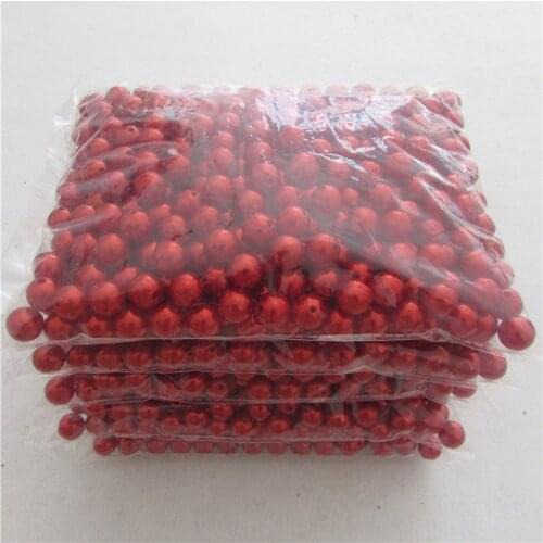 4-20mm red Straight hole high imitation pearls DIY originality handwork material accessories phone beauty