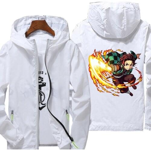 Hoodie Demon Slayer Jacket Streetwear Breathable Game Casual sportswear Spring Sport windbreaker Zipper leisure Color