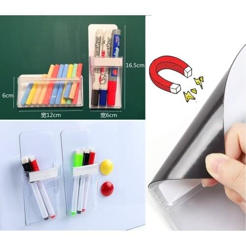 Magnetic Marker Holder Pen Bag Eraser Holder for Whiteboard Magnet Pencil Storage Organizer for Office Refrigerator Chalk Holder