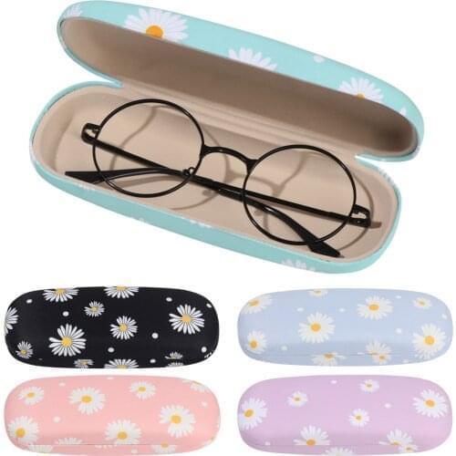 Fashion Daisy Waterproof Glasses Box Large Capacity Women Men Portable Reading Glasses Sunglasses Case Eyewear Protector Box