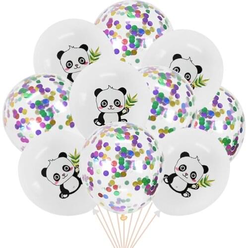 Cartoon Panda Latex Balloon Foil Animal Ball Helium Confetti Ballon For Anniversaire Panda Birthday Party Kids Baby Shower Decor