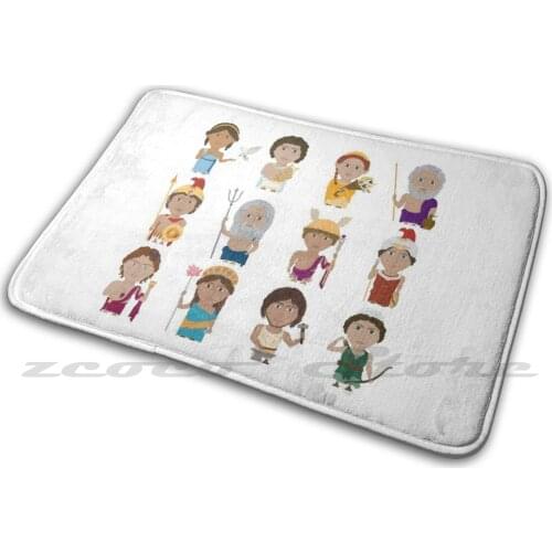 Soft Mat Doorway Non-Slip Water Uptake Carpet Zeus Jupiter Hera Juno Apollo Artemis Diana Aphrodite Venus Hephaestus Vulcan
