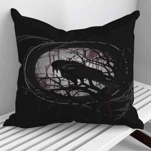 Blood Moon Raven Throw Pillows Cushion Cover On Sofa Home Decor 45*45cm 40*40cm Gift Pillowcase Cojines Dropshipping