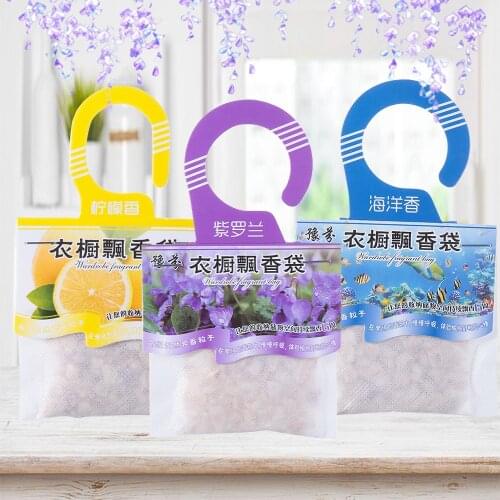 New 5 Packs Natural Fragrances Wardrobe Sachets Aromatherapy Bag Hanging Spices Bag Deodorizing Paper Cabinet Air Fresheners