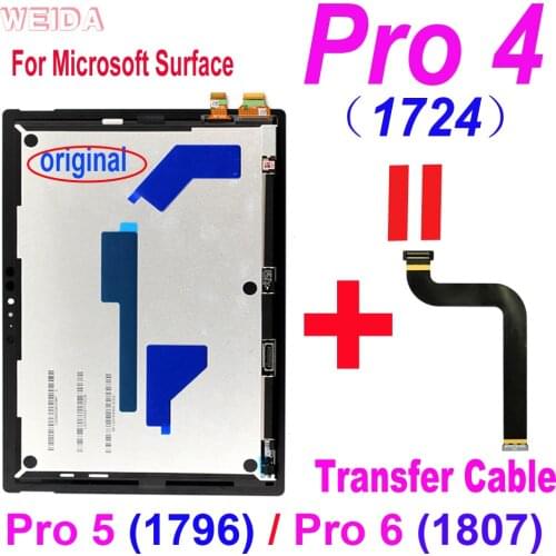 Original For Microsoft Surface Pro 4 1724 LCD Display Touch Screen Digitizer Assembly for Surface Pro 5 1796 / Pro 6 1807 LCD