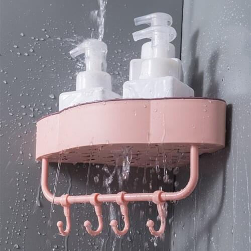 Plastic Bathroom Shelf Organizer Snap Up Corner Shelf Caddy Bathroom Corner Shelf Shower Storage Wall Holder Shampoo Holder
