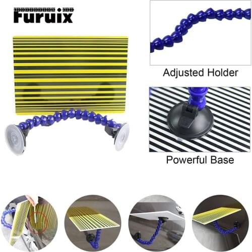 Reflector Line Board Paintless Dent Repair Tools with Adjustable Holder for Car Body dent Removal Yellow Stripe Testing Tool