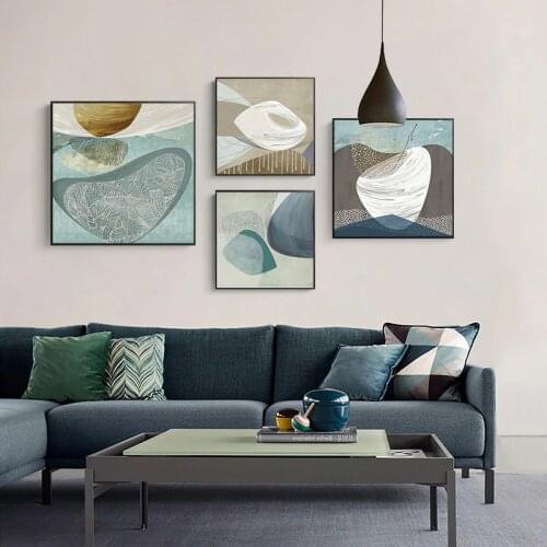 Abstract Creative Dip color Canvas Painting Posters and Print Unique Square Decor Wall Art Pictures For LivingRoom Bedroom Aisle