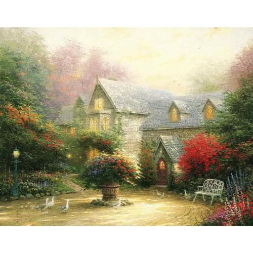 The Blessings Of Spring Thomas Kinkade HD Canvas Oil painting Print Living Room Bedroom Hotel Wall Picture Art Home Decoration