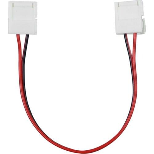 10mm 2Pin Connector Adapter Wire for 5050 5630 5730 SMD Single Color LED Strip light PCB Connectors free shipping