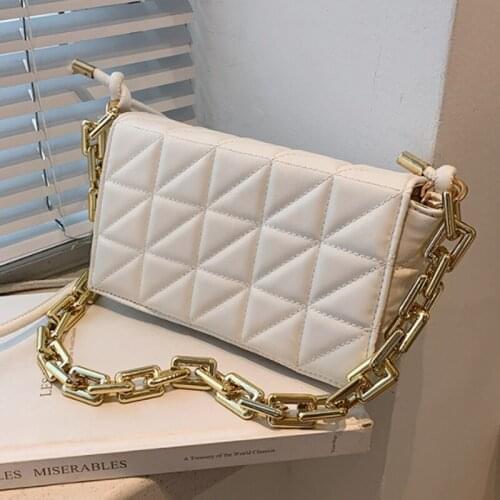 Luxury Chain Rhombic Shoulder handbag 2021 Summer New Fashion High Quality Shoulder Underarm Bag Small Square Bag