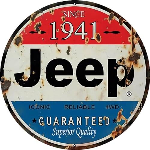 RuleMylife Aged Looking 1941 Jeep Reproduction Sign Creativity Motorcycle Car Stickers Decal Funny Car Accessories Decoration