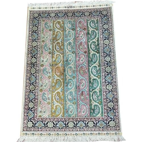 Seeykeep™ 2.5x4ft Rectangle Pure Silk Handknotted Oriental Traditional Persian Rug-SK3036038