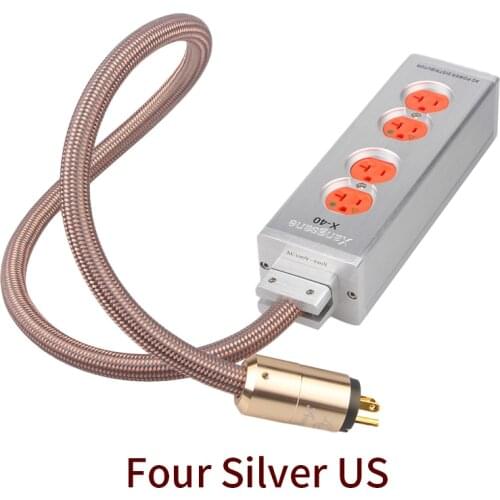In Audio Power Socket Black/Silver optional With Golden AU/US Version Cable