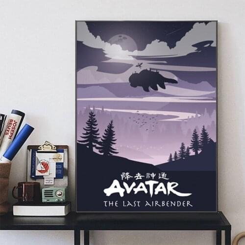 Famous Film The Last Airbender Avatar Canvas Painting Minimalist Poster and Print Wall Art Picture Living Room Bedroom Decor