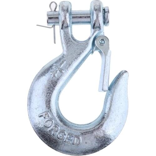 1/4inch Winch Cable Hook Clevis Rigging Tow Trailer With Safety Latch For Trailer ATV Boat Crochet de treuil