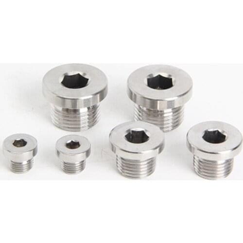 1Pcs M22 M24 M27-M33 Stainless Steel Allen ED inner hexagon Flange surface Belt edge tube Blocking Hex Screw bolt 1.5mm-2mm L