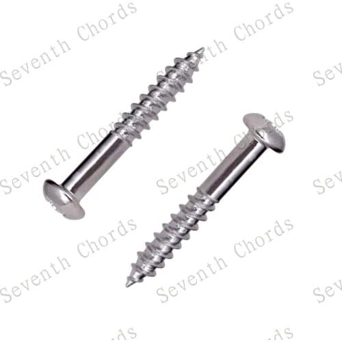 12 Pcs Chrome Guitar Bridge Mounting Screws For Electric Guitar (M4*27mm) - Guitar Screws Parts