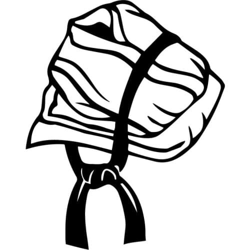 14.5CM*18.1CM Karate Gi Gee Uniform Vinyl Decal Car Trunk Decor Accessories Car Sticker