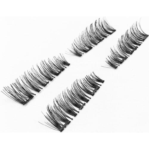 3D Three Magnetic False fake Eyelashes Soft Natural Fashion Lashes No Glue Ultra-Thinner Magnet Eye Lashes Extension Tools C186