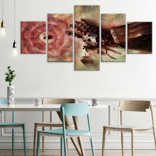 Canvas HD Prints Pictures Frame Living Room Home Decor 5 Pieces Anime FullMetal Alchemist Paintings Abstract Posters Wall Art