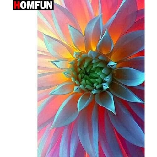 HOMFUN Art 5D Diy Diamond Painting "flower" Diamond Pictures Cross Stitch Full 3D Rhinestone Embroidery Home Decor A30004