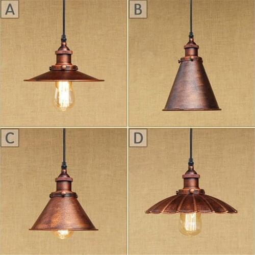 Loft American Vintage E27 Industrial Pendant Light Antique Europe Style Pendant Lamp For Bar/Cafe/Dining Room Decor fixture lamp