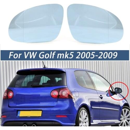 Car Left/Right Side Rearview Wing Mirror Blue Glass Heated For VW Golf V MK5 3C0857521 3C0857522 Auto Parts Accessories