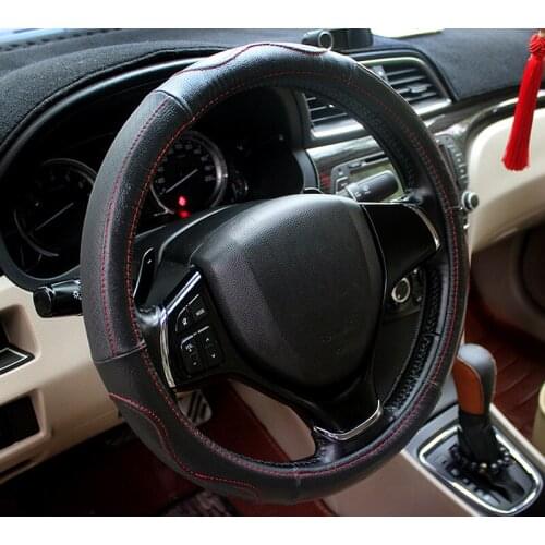 1pc for SUZUKI Vitara 2016-2017 Steering wheel cover Top layer leather