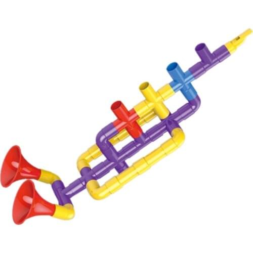 Color Pipe Horn Sound Wheel Building Block Toys Children Assembly Pipe Construction DIY Assembly Toys Boy Girl Gifts