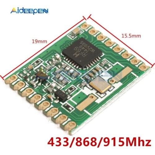 DC 1.8V-3.6V RFM69HW 433Mhz/868Mhz/915Mhz Transceiver Module + 20dBm HopeRF Wireless Transceiver 0-800M Distance SPI 300Kbps