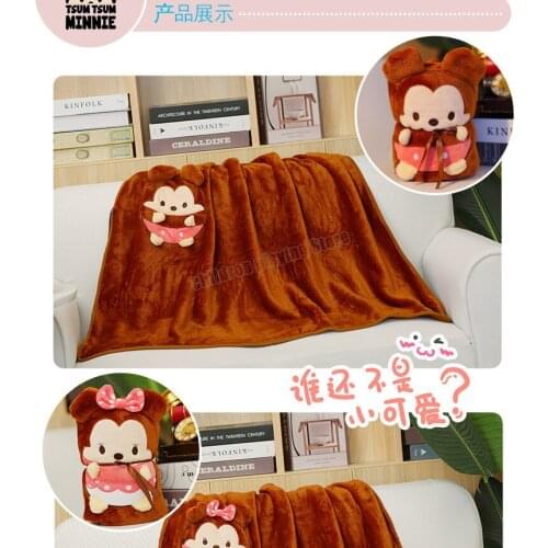 Disney Mickey Mouse Blanket Car Folding Blanket Children Lunch Break Coral Fleece Blanket Cartoon Sofa Soft Blanket 80cm X 100cm