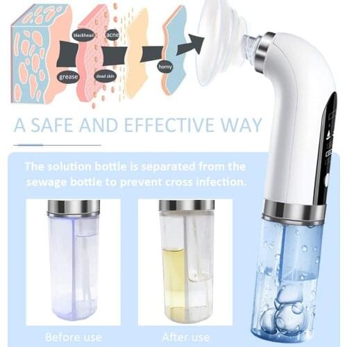 Small Bubble Vacuum Blackhead Acne Electric Device Pore Cleaner Water Cycle Skin Deep Cleaning USB Rechargeable Beauty Care Tool