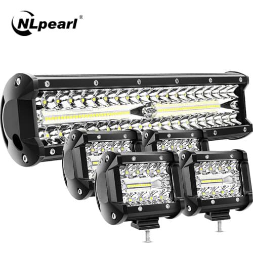 NLpearl 4-23 inch Light Bar/Work Light Led Bar Offroad Combo LED Work Light For Trucks Offroad Tractor 4x4 SUV ATV Boat 12V 24V