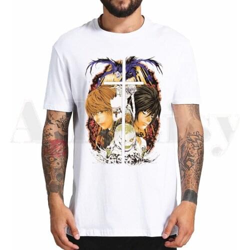 Death Note Shinigami Ryuk Yagami L Misa Amane Tshirt Hip Hop Girl Print Top Tees Harajuku Tshirts Men Fashion Summer T-shirts