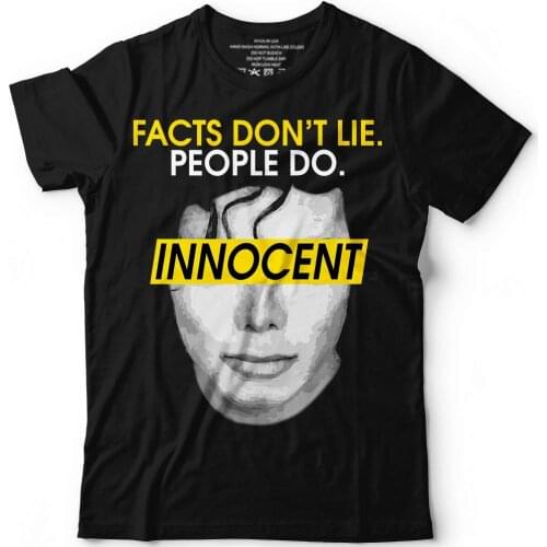 Innocent Michael-Jackson King of Pop Facts Don'T Lie People Do Customized Shirt 2019 New Short Sleeve Men Cotton Custom T Shirt