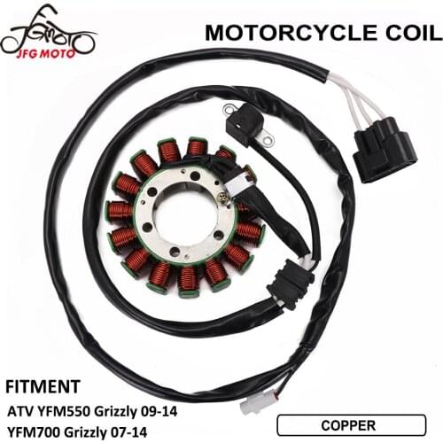For YAMAHA ATV YFM550 Grizzly 2009-2014 YFM700 Grizzly 2007-2014 YFM 550 700 Motorcycle Engine Magneto Stator Coil