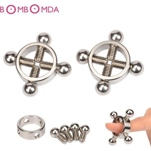 Stainless Steel Metal Breast Clips Nipples Clamps Papilla Stimulator In Adult Games , Erotic Sex Products Flirt Toys For Women