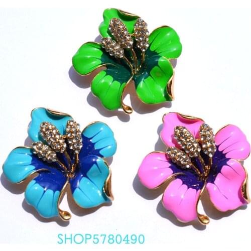 Fashion Jewelry Flower Brooch Rhinestone Women Wheat Spike Painted Breast Pin Multi Color Garments Ladies Coat Accessories