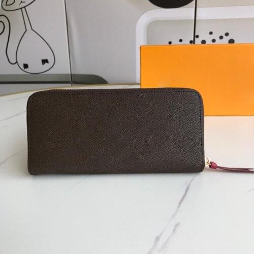 Fashion Famous Brand Smooth Zipper Wallet Designer Card Holder Coins Wallet Large Capacity Women Purse
