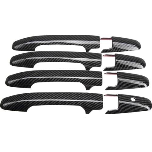 Exterior Door Handle Cover Set for Honda Civic 2006-2011 & Pilot 2009-2015 Carbon Fiber Style Exterior Decoration