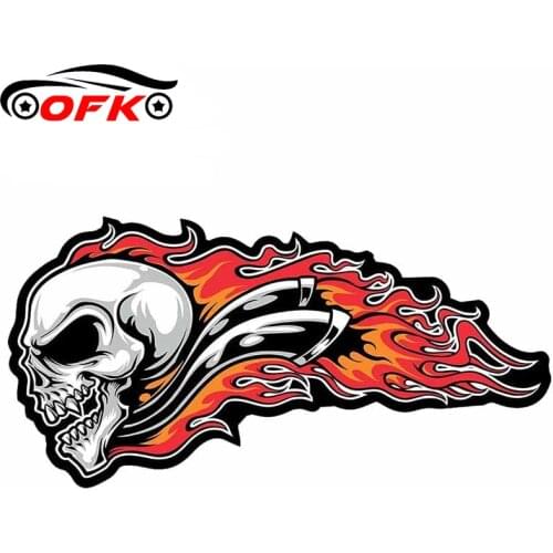 OFK For Soccer Skull Graffiti Car Sticker Windows Decal 3D Funny Car Assessoires Suitable For VAN RV Decor