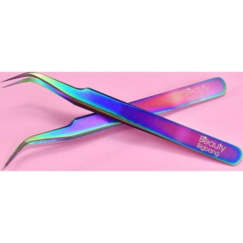 Beauty BigBang Rainbow Nail Tweezer Manicure Nail Art Tool Repair Maintenance Eyelash Extension Accessory